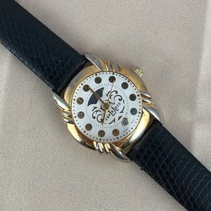 Vintage LA Express moonphase watch with Sculptured Case with Mineral Crystal